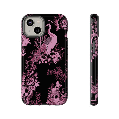 Gothic Peacock Toile Phone Case